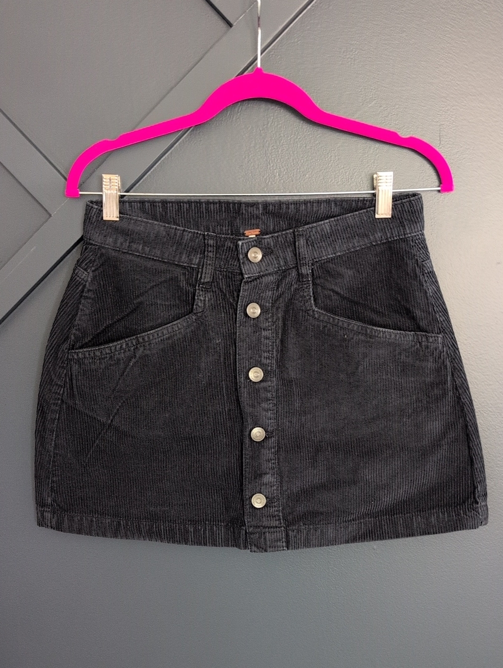 Free People Corduroy Button Skirt